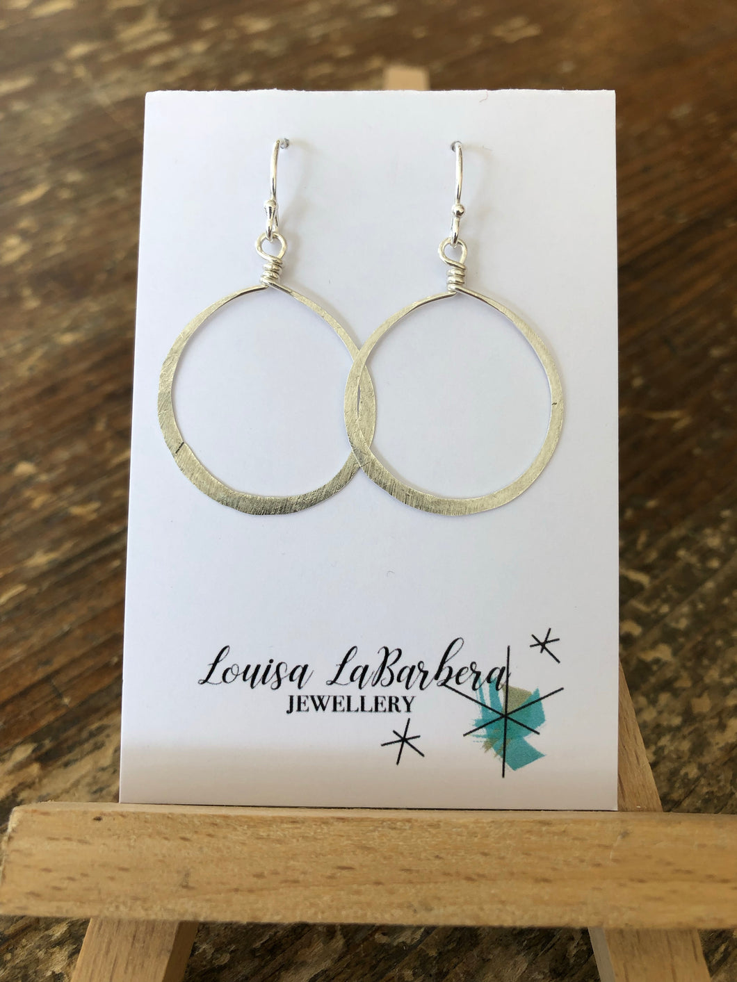 Large Hammered Circle Earring