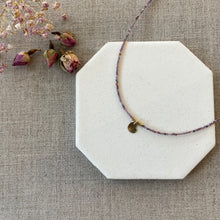 Load image into Gallery viewer, Delicate Semiprecious necklace with hammered heart pendant
