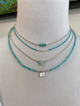 Load image into Gallery viewer, Delicate Faceted Turquoise Layering Necklace
