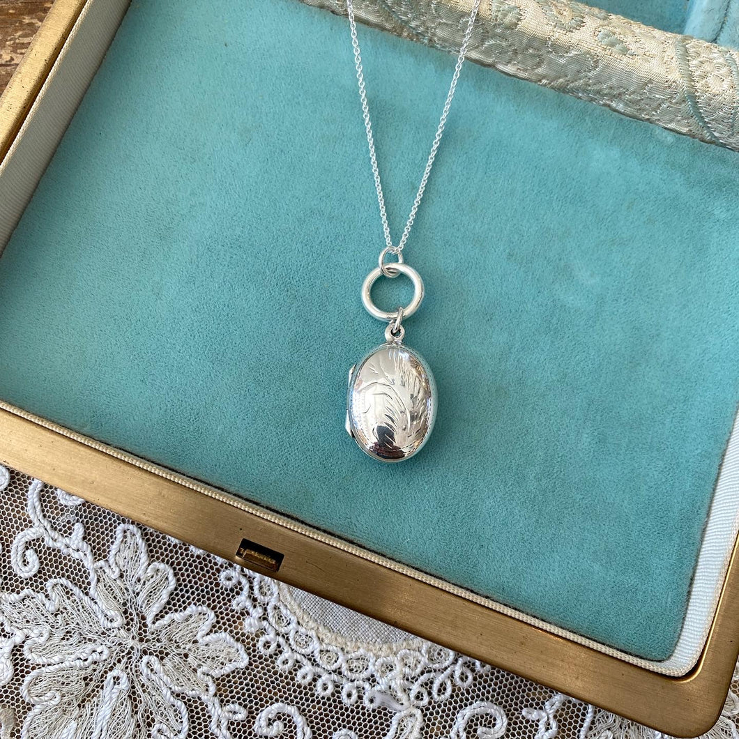 Oval Locket Sterling Silver