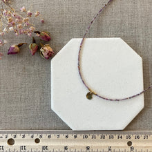 Load image into Gallery viewer, Delicate Semiprecious necklace with hammered heart pendant
