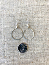 Load image into Gallery viewer, Large Hammered Circle Earring
