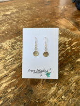 Load image into Gallery viewer, Hammered Disk Earring with Semiprecious Stones - Labradorite
