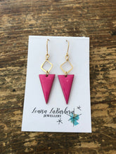 Load image into Gallery viewer, Enamel Triangle Earrings
