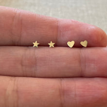 Load image into Gallery viewer, Heart Stud Earrings (gold fill)
