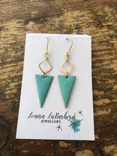 Load image into Gallery viewer, Enamel Triangle Earrings
