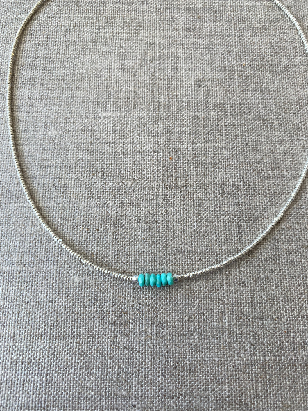 Delicate Faceted Turquoise Layering Necklace