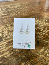 Load image into Gallery viewer, Hammered Disk Earring with Semiprecious Stones - Labradorite
