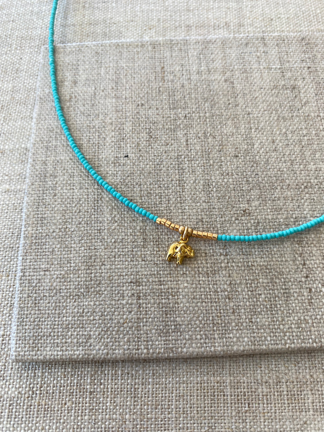 Tiny elephant necklace